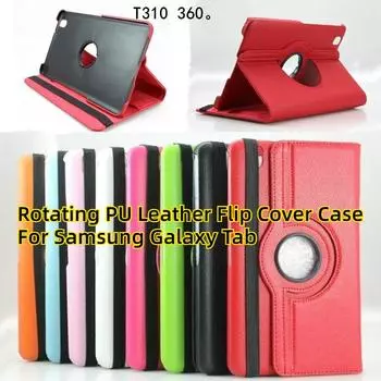Вращающийся на 360 градусов откидной чехол из искусственной кожи для Samsung Galaxy Tab 3 8,0 SM-T310 SM-T311 T315 8-дюймовый чехол для планшета Чехлы-подставки Tab 3 T310 8.0 красный