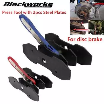 Вращающийся на 360 градусов пресс для тормозного суппорта, инструмент для автомобильного тормозного суппорта с храповым механизмом, пресс-инструмент с 2 стальными пластинами Red розовый