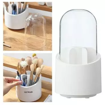 Вращающийся на 360 градусов ящик для хранения кистей для макияжа, настольный органайзер для бровей, держатель для губной помады, кисти, косметические тени для карандашей R8r9 China