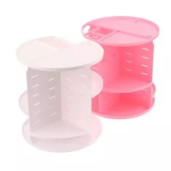 Вращающийся на 360 градусов ящик для хранения косметики, вращающийся слой, прозрачный настольный органайзер, домашний комод, полка для духов и средств по уходу за кожей розы красного