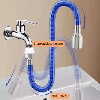 Вращающийся на 360 градусов удлинитель для смесителя Гибкая конструкция шланга Свободно изгибается Герметичный Универсальный Простой в установке Насадка для кухонного смесителя для ванной комнаты