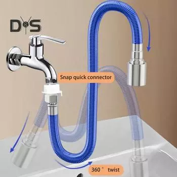 Вращающийся на 360 градусов удлинитель для смесителя Гибкая конструкция шланга Свободно изгибается Герметичный Универсальный Простой в установке Насадка для кухонного смесителя для ванной комнаты A