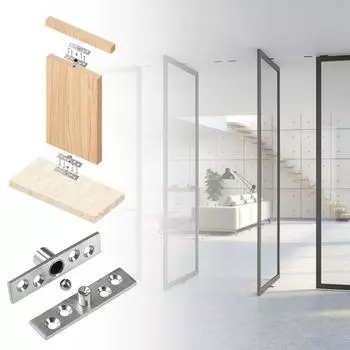 Вращающийся на 360 градусов вверх и вниз дверной шарнир, ось вращения вала, фурнитура, аксессуары S серебряный