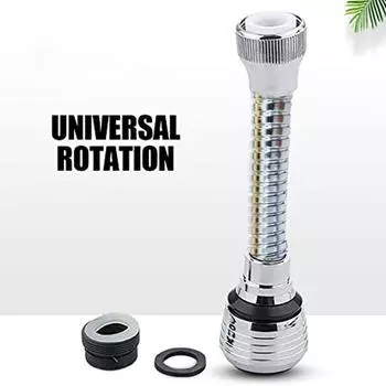 Вращающийся на 360° кран-распылитель, аэратор для крана, распылитель для мойки, регулируемая насадка для кухонной мойки, экономящая воду, удлиняющая насадка, аксессуары серебряный