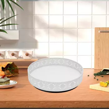 Вращающийся на 360° лоток для хранения, декоративный настольный органайзер для специй, приправ для кухни белый