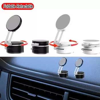 Вращающийся на 360° магнитный держатель для телефона, суперпрочная присоска, складной кронштейн для GPS-навигатора, подставка для телефона белый