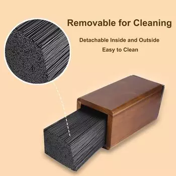 Вращающийся на 360° магнитный держатель ножей, магнитный блок для ножей из тонкой древесины акации