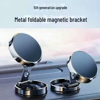 Вращающийся на 360° металлический магнитный держатель для телефона на рулевое колесо автомобиля