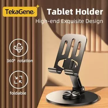 Вращающийся на 360 ° настольный мобильный телефон планшет компьютер кронштейн держатель портативный лень может складываться регулировка для iphone Xiaomi Samsung Huawei ipad серый