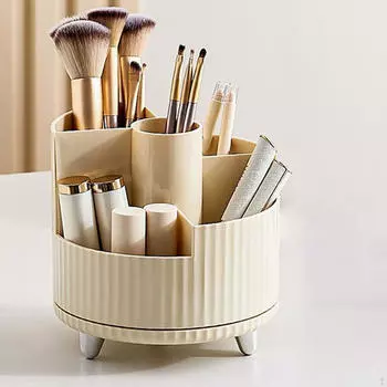 Вращающийся на 360° органайзер для макияжа, косметический дисплей с несколькими отделениями, стационарный настольный компьютер Style B