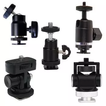 Вращающийся на 360° полностью металлический кронштейн для вспышки SLR-камеры с горячим башмаком small gimbal