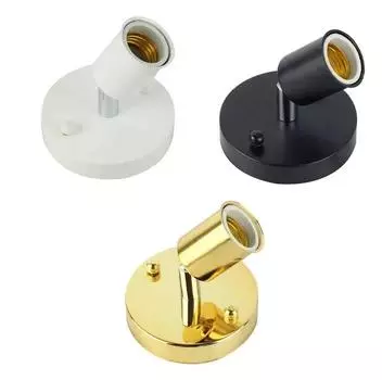 Вращающийся настенный светильник с регулировкой яркости на 360 градусов, устанавливаемый на поверхность, с лампочкой E27 мощностью 5 Вт, 7 Вт, 9 Вт, сменный настенный светильник для крыльца NO Bulb чёрный