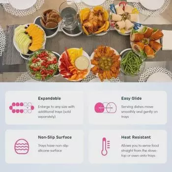 Вращающийся обеденный поднос TheLazy Susan — портативный и удобный сервировочный столик для еды