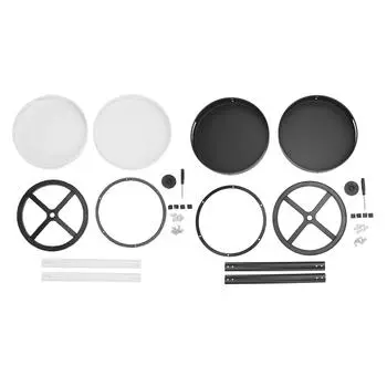 Вращающийся органайзер для специй, 2-х уровневый, из углеродистой стали, многофункциональный, круглый, вращающийся на 360°, для набора White