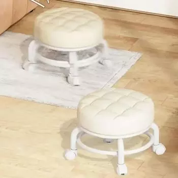 Вращающийся педикюрный спа-салон красоты с колесами табурет для гостиной сменная обувь низкие табуреты косметическое сиденье стул мебель табурет стул чёрный