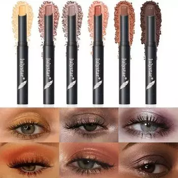 Вращающийся перламутровый карандаш для век Lazy Pearls Eye Shadow Stick для контурирования, теней, хайлайтера, придания яркости губам, все в одном