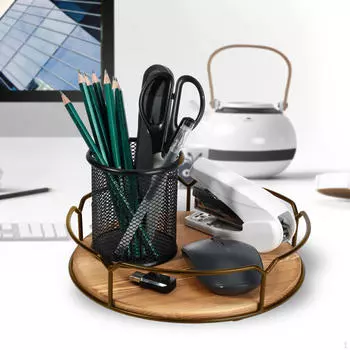 Вращающийся поднос для кухонной организации, стойка для специй, приправы 9 Inch