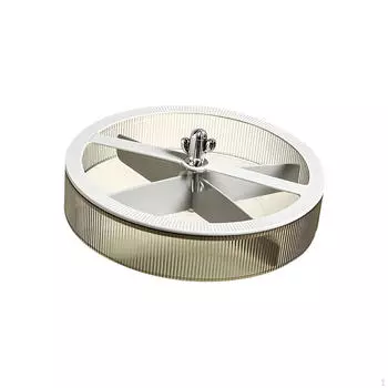 Вращающийся поднос для подачи закусок, многофункциональный органайзер для хранения закусок, гайка и without lid