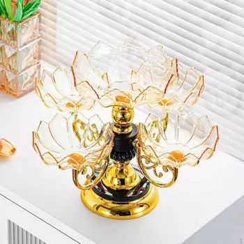 Вращающийся поднос для закусок, разделенные тарелки, фруктовая чаша, дисплей Modern с несколькими чёрный