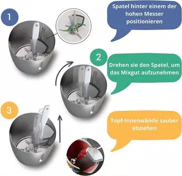 Вращающийся шпатель, аксессуар, гибкий и эластичный шпатель, миксер, вращающийся скребок, кухонный инструмент One Size белый