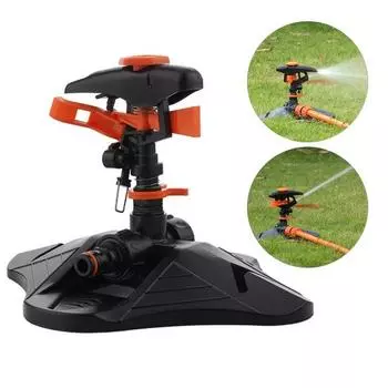 Вращающийся спринклер для газона, регулируемый, универсальный, простая установка, садовый спринклер для воды, эффективный и стабильный инструмент для орошения