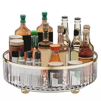 Вращающийся стеллаж для хранения, универсальный прозрачный светильник, роскошный компактный органайзер для проигрывателя виниловых пластинок для комплекта