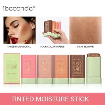 Вращающийся стик-хайлайтер Natural Nude Matte Stick Водостойкие и устойчивые к поту румяна-карандаш 01#