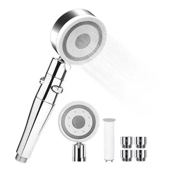 Вращение 5 Душ Микро Нано Вода Хлор Нано Пузырьковый Душ Высокая Вода Туман Вода Повышенное Давление Для Низкого Воды Ультра Кнопка Остановки Воды Очищенная