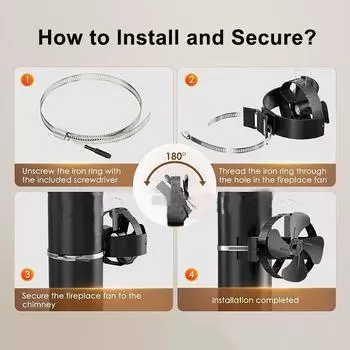Вращение на 180 °, можно повесить или поставить вентилятор для камина, тепловой энергосберегающий вентилятор, тихий вентилятор для печи, эффективное рассеивание тепла