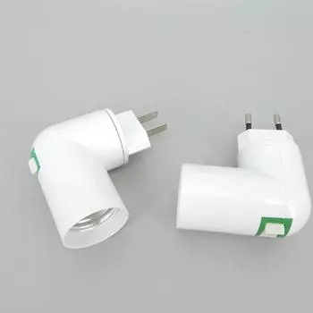 Вращение на 360 градусов, вилка стандарта ЕС, США, винт E27, регулируемый базовый светильник, розетка, преобразователь, держатель лампы, адаптер включения/выключения EU plug