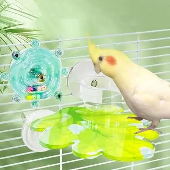 Вращение на 360 °, игрушки-мячи для птиц, интерактивная игрушка для попугаев, волнистый попугайчик фиолетовый