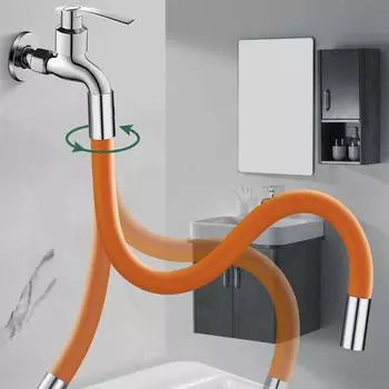 Вращение на 360° Удлинитель для смесителя Удлинитель для брызгостойкой пенящейся удлинительной трубки Универсальная фурнитура для свободного изгиба Кухня Бытовая техника