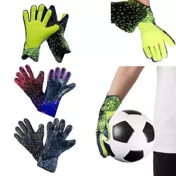 Вратарские футбольные перчатки с прочным захватом и защитными пальцами, нескользящие защитные перчатки, вратарские перчатки с прочным захватом 9 красный