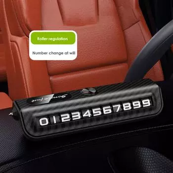 Временная карта парковки Автомобильная карта временной парковки Номер телефона Скрытая карта парковки с аварийным молотком для разбитого окна чёрный