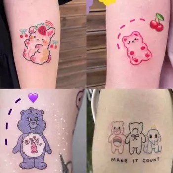 Временная красивая водонепроницаемая татуировка на руку серии ins, поддельное тату-выражение, красочное лицо, радужный боди-арт B 30pcs