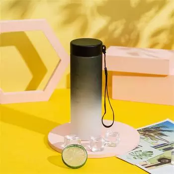 Временная метка точная шкала резьбовая чашка горловина герметичная портативная бутылка для воды спортивная чашка материал поликарбонат. С текстурой на вынос 600ml