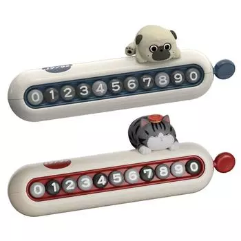 Временная парковка автомобиля Знак с номером телефона Номер телефона Мультяшный декор автомобиля Номер телефона Украшение приборной панели