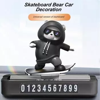 Временная парковка для автомобиля Держатель номерного знака мобильного телефона Наклейки с номером телефона Остановка автомобиля Парковка Аксессуары для салона автомобиля чёрный