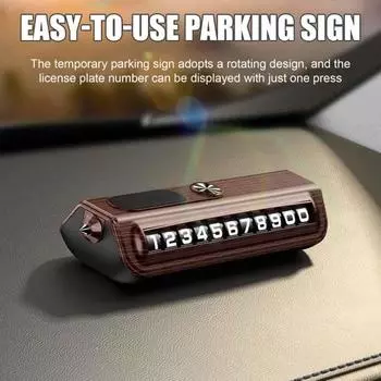 Временная парковочная карта автомобиля с молотком безопасности, вращающаяся конструкция, телефон на приборной панели