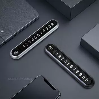 Временная парковочная табличка для автомобиля, 3D-металлический магнитный светящийся номерной знак с прорезью, телефонная карточка с номером телефона, автомобильные аксессуары