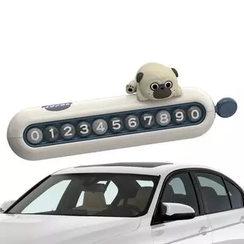 Временная парковочная табличка для автомобиля, табличка с номером телефона, мультяшный декор для автомобиля, табличка с номером телефона, украшение для приборной панели, парковочная табличка