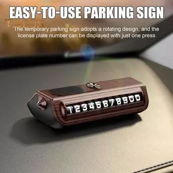 Временная парковочная табличка с молотком безопасности, вращающаяся конструкция, номер телефона на приборной панели, гаджет для парковки автомобиля