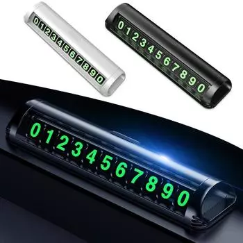 Временная стоянка автомобиля Карточка для парковки автомобиля Номерной знак Телефонная карточка Переключатель номера НОМЕР ТЕЛЕФОНА автомобиля Карточка для парковки автомобиля Знак «Стоп» Интерьер чёрный