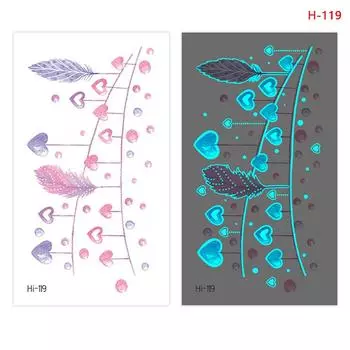 Временная татуировка бабочки Nightglow для женщин, боди-арт, живопись, татуировка на руку, наклейка