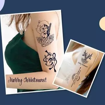 Временная татуировка на всю руку, водонепроницаемая большая нога, поддельные татуировки, боди-арт