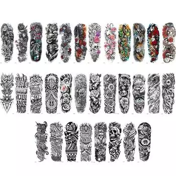 Временная татуировка-наклейка Абстрактная 3D водонепроницаемая татуировка для тела для мужчин и женщин TQB256-266-267-282