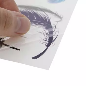 Временная татуировка наклейка боди-арт 3D бабочка роза перо татуировка водонепроницаемая