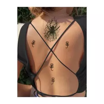 Временная татуировка Паук Паутина