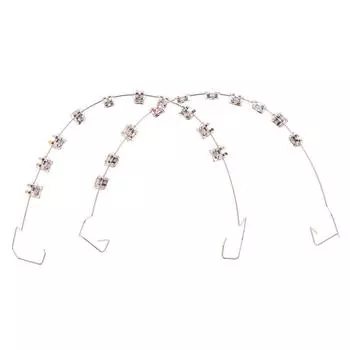 Временное украшение для зубов с металлической проволокой, цветные металлические скобки и ортодонтические лигатуры, стоматологические украшения прозрачный