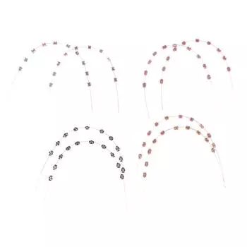 Временное украшение зубов с металлической проволокой, цветной металлический брекет и ортодонтическая лигатура с креплением светоотверждаемым стоматологическим светом D